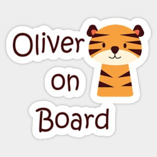 Oliver on board sticker Sticker